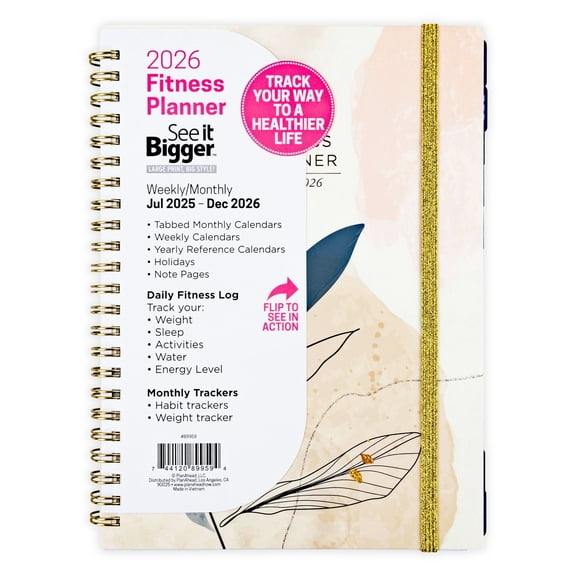 See It Bigger Medium Fitness Planner (18 Months - 6.5" x 8.25")