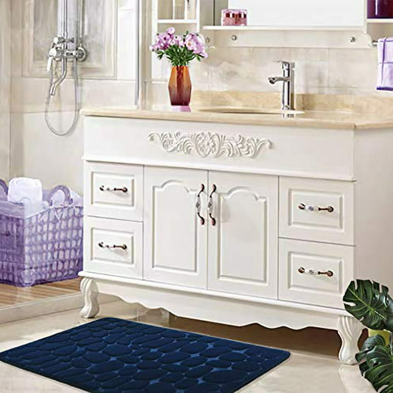  Genteele Bath Mats for Bathroom Non Slip - Green 20 x 32  Memory Foam Bathroom Rugs - Quick Dry Bath Mat : Home & Kitchen