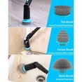 thumbnail image 4 of FXY01 Cordless Electric Spin Scrubber Set with Adjustable Long Handle - IPX7 Waterproof  2-Speed  Includes Multiple Brush Heads for Bathroom  Tub  Tile & Floor Cleaning, 4 of 7