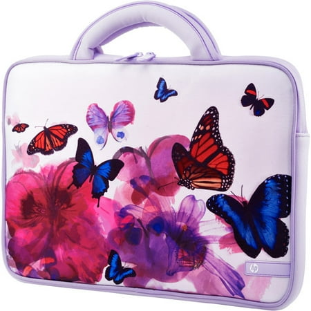 HP 14" Butterfly Blossom Laptop PC Carrying Case Sleeve with Handles
