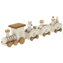 MUSEYA Train Set Wooden Mini Train Decoration for Holiday Engagement 1Pack