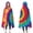 Colorful Rainbow Tie-1, variant on Wearable Blanket,Colorful Tie Dye Mandala Pattern Hooded Wearable Flannel Blanket for Adults & Teens,Winter Poncho Shawl Wrap Cape Cozy Anti-Pill,50"x60"