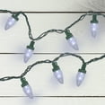 thumbnail image 2 of 50 Pure White LED C7 Mini Christmas Lights, 20.25 ft Green Wire, 2 of 3