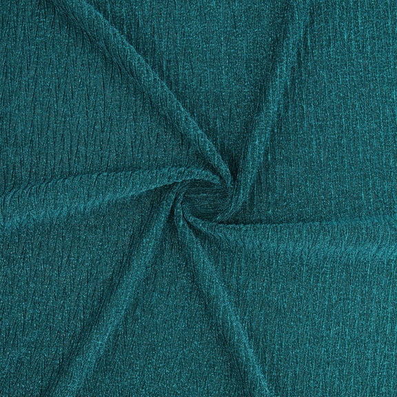 Zelouf Cindy Textured Metallic Knit , Sewing, DIY, Crafts Fabric by the Yard, Jade, 1 Yard