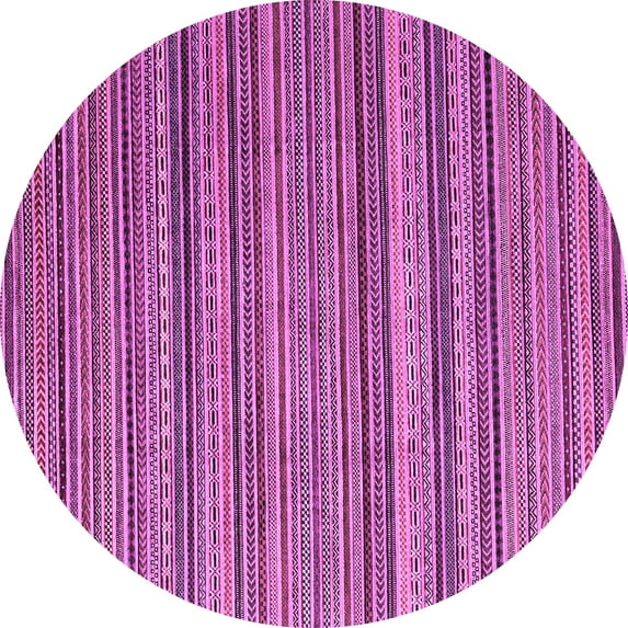 Ahgly Company Indoor Round Abstract Purple Modern Area Rugs, 6' Round