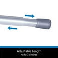 thumbnail image 4 of Mainstays 5/8" Adjustable Spring Metal Tension Curtain Rod, 48-75", Chrome, 4 of 6