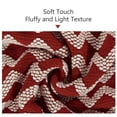 thumbnail image 3 of Flxxie Acrylic Knitted Throw Blanket with Decorative Tassel Couch Bed Sofa, 51" x 67", Pink and White Chevron, 3 of 5