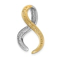 thumbnail image 3 of Real 14kt Two-Tone Fits up to 4mm Regular/6mm Fancy/Reversible Fancy Omega Slide; for Adults and Teens; for Women and Men, 3 of 4