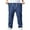 Blue, variant on WIZUTIZ Men’s Stretch Jeans Drawstring Elastic Waist Classic Straight Leg Business Casual Pants with Pocket Daily Loose Fit Work Denim Long Pants