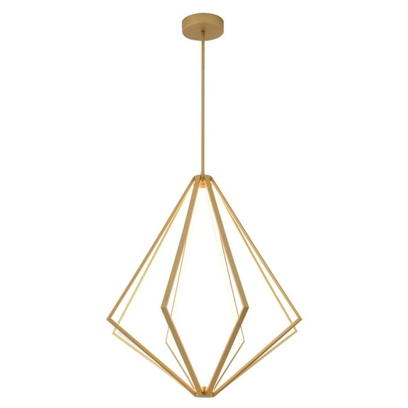 Bethel International LED Chandelier Gold Metal & Silicone