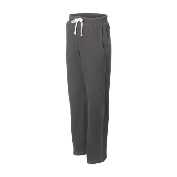 Weatherproof B22752135 Cross Weave Open-Bottom Sweatpants, Graphite - Large
