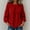 Red women ruffle blouse a1, variant on Bzdzmqm Women Fall Winter Round Neck Long Sleeve Ruffle Blouse Casual Pullover Tops for Ladies Tunic Sweater Dressy Work Office Outfits, Red L