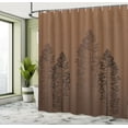 thumbnail image 4 of Ambesonne Country Shower Curtain, Pine Trees Woodland Ombre, 69"Wx70"L, Umber Black, 4 of 4