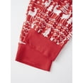 thumbnail image 6 of Christmas Family Pajamas Matching Set Red Long Sleeve Tops and Pants Sleepwear, 6 of 10