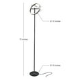 thumbnail image 2 of Brightech Halo Split LED Torchiere Bright Standing Floor Lamp, Jet Black Finish, 2 of 11