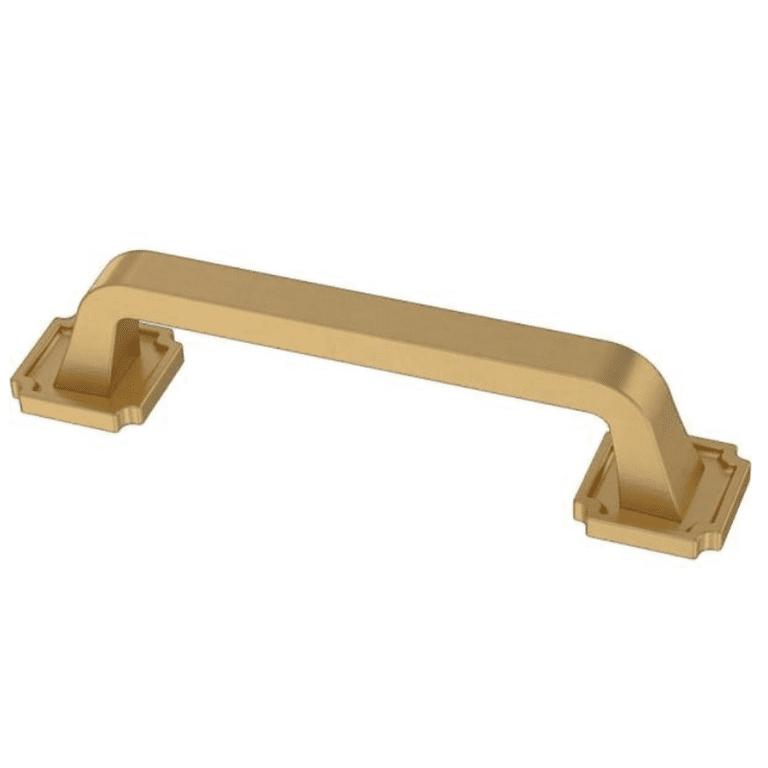 Liberty P40124C-117 3 3/4 Notched Backplate Cabinet & Drawer Pull Brushed  Brass 