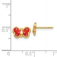 thumbnail image 2 of Beautiful 14k Enameled Butterfly Earrings, 2 of 2