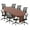10 ft. Dark Cherry, variant on GOF 10 ft. Dark Cherry Conference Table with 8 Ergonomic Chairs(G10705B) Modern Office Desk Set