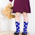 thumbnail image 5 of Naloa Blue And White Polka Dot Kids Socks Unisex Kids and Toddlers' Crew Socks, ,1 Pairs, 5 of 5
