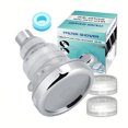 thumbnail image 1 of 1pc Water Softener Shower Head Filter For Hard Water, Chlorine & Fluoride Filter, Filtered Shower Head, High Pressure Rain Shower Head, 2 Replaceable Filters, Best Shower As Dry Skin & Hair, Bathroom, 1 of 4