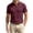 Wine, variant on Knitted Polo Shirts for Men Henley Short Sleeve Button Up Tees Causal Loose Textured T Shirts, L