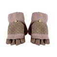 thumbnail image 2 of ATENAR Womens Gloves,Womens Winter Gloves,Soft,Fleece,Thermal,Solid,Acrylic,Coffee,Free Size, 2 of 5
