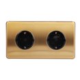thumbnail image 2 of Enchufe doble de estilo alemán, trefilado de alambre, Panel de acero inoxidable, enchufe doble, 250V, 16A, 2 of 8