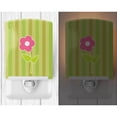 thumbnail image 2 of Caroline's Treasures BB8594CNL Flower on Stripes Ceramic Night Light, 6x4x3", multicolor, 2 of 2