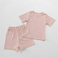 thumbnail image 2 of ZhuoLiL Baby Girl Clothes 3-6 Months Children's Pajamas Short Sleeved Set For Boys And Girls Summer Conditioned Clothing Home Wear（1Y-4Y）, 2 of 3