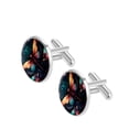 thumbnail image 2 of Firefly Elegant Stainless Steel Cufflink and Shirt Clip Set for Formal Attire - for Weddings and Business Meetings, 2 of 6