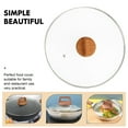 thumbnail image 2 of Tempered Glass Lid Cast Iron Skillet Cookware Pot Covers Durable Silicone Anti-scald, 2 of 6