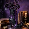 thumbnail image 4 of Halloween Witch Boot Vase Plastic Gothic Planter Halloween Table Centerpieces for Indoor Outdoor Home Office Decor.(A:10*8 in)1PC, 4 of 9
