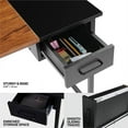 thumbnail image 5 of Milton Greens Stars Inc Modern Wood Computer Desk with Drawer in Black, 5 of 5