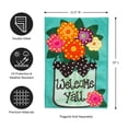 thumbnail image 2 of Evergreen Welcome Y'all Polka Dot Flowers Burlap Garden Flag- 12.5 x 18 Inches Outdoor Decor for Homes and Gardens, 2 of 9