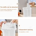 thumbnail image 3 of CNKOO Kitchen Storage Container Large Capacity Grid Dry Food Grain Snack Rice Dispenser Airtight Home Cereal Organizer  White, 3 of 9