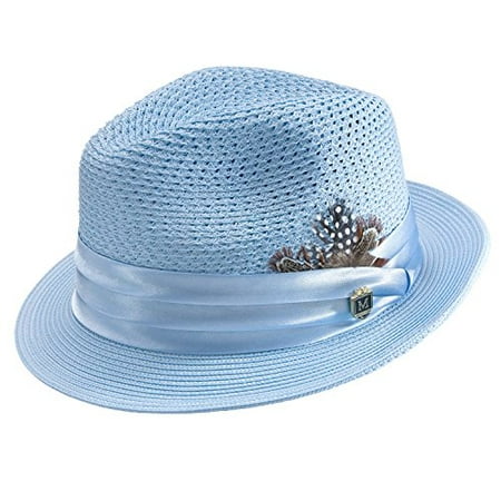 Montique Men's Braided Pinch Fedora Hat H24