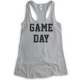 thumbnail image 1 of Game Day Tank Top, Ladies Racerback Tank Top, Sports Fan Tank, Football Tank, Baseball Basketball Tank, Heather Gray, XX-Large, 1 of 3