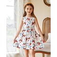 thumbnail image 6 of Oudiya Toddler Little Girls Dress and Cardigan 2 Piece Sets Floral Print Sleeveless Sundress and Long Sleeve Shrugs Casual Sets for Kids 2-6Y, 6 of 9