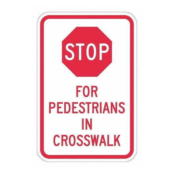 Lyle Pedestrian Crossing Traffic Sign,24"x18" T1-5071-DG_18x24