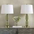 thumbnail image 3 of Lighting Fixtures, Faceted Green Glass Table Lamp Green See below, Table Lamps, Floor Lamps,, 3 of 14