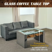 40 Urban Foosball Coffee Table with Tempered Glass, Soccer, Accessories Included by Barrington Billiards