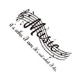 thumbnail image 2 of Music Note Wall Sticker PVC Wallpaper Hand-painted Declas Stickers Children Bedroom Classroom School Background, 2 of 7
