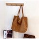 thumbnail image 4 of Umhängetasche Damen Groß Handtasche Schultertasche Cord Tasche Damen Crossbody Tasche Einkaufstasche Damen Shopper-40*40*23cm (Beige), 4 of 5