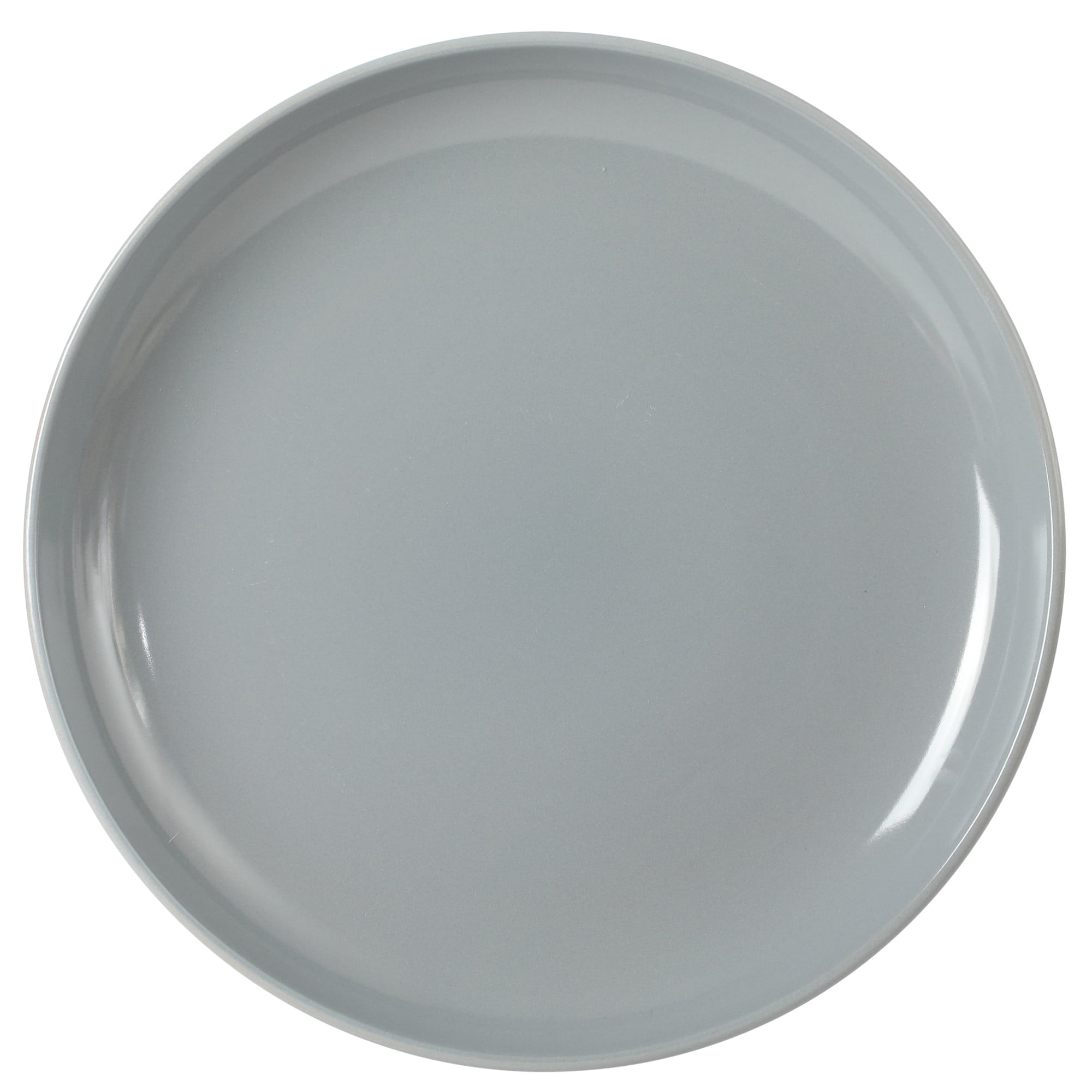 Gibson Home Rockaway 12 Piece Plates and Bowls Matte Outside/Shiny Inside Glaze Service for 4 Dinnerware Set - Blue - Dishwasher and Microwave Safe