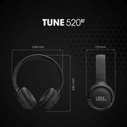 JBL Tune 520BT - سماعات لاسلكية على الأذن - أرجواني