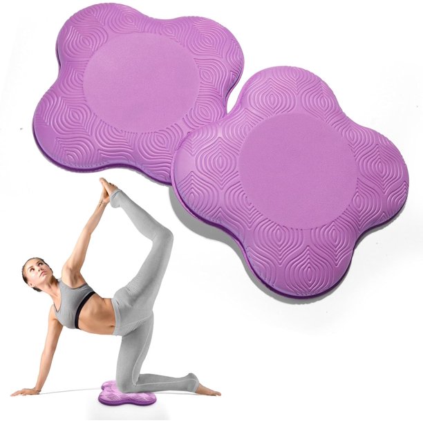 Paquete de 2 cojines de rodilla y codo para yoga, espuma extra gruesa para rodillas, codos, muñecas, manos y cabeza, almohadillas para orejas de pilates y rodilleras, almohadillas para