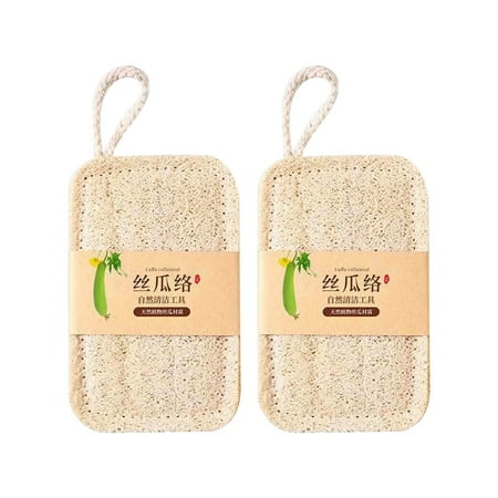 Ccgaton Store Natural Loofah Kitchen Sponges, Cleaning, 100% Biodegradable Compostable Vegetable, Eco Friendly Sponges, Non-Scratch, No Odor Scrubber 2025 New
