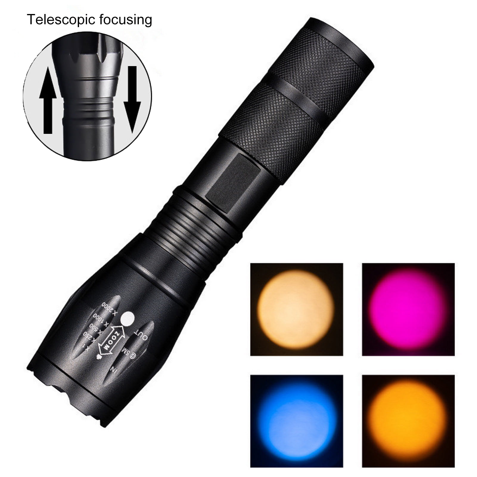 Sunjoy Tech Camping Flashlight High Brightness Zoomable Multiple