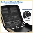 thumbnail image 4 of Zipper Binder with Shoulder Strap 2 inch 3 Ring Waterproof File Folder Organizer Bag 500 Sheet Horseback in The Desert Illustration, 4 of 8