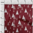 thumbnail image 2 of oneOone Cotton Poplin Twill Maroon Fabric Christmas Tree Sewing Fabric By The Yard Printed Diy Clothing Sewing Supplies 56 Inch Wide, 2 of 4